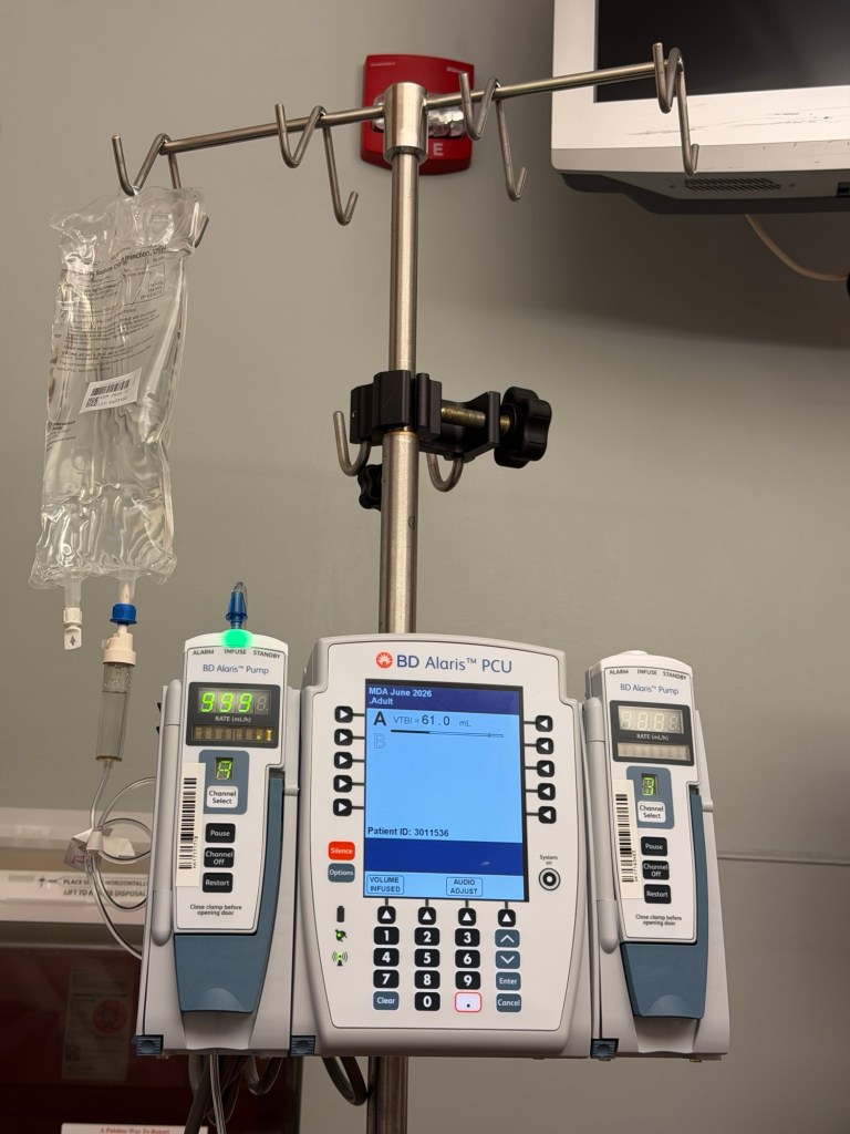 Hospital treatment during evaluation after my first MOGA infusion