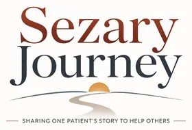Sézary Journey logo with a winding road, sunrise, and the words Sharing one patient’s story to help others